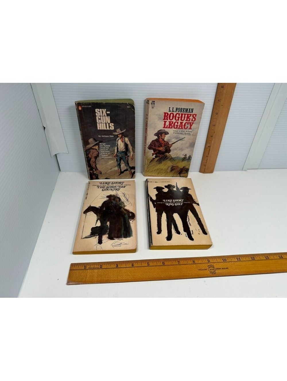 4 Vintage Western Novels Six Gun Hills Rogue's Legacy Someday Country King Colt